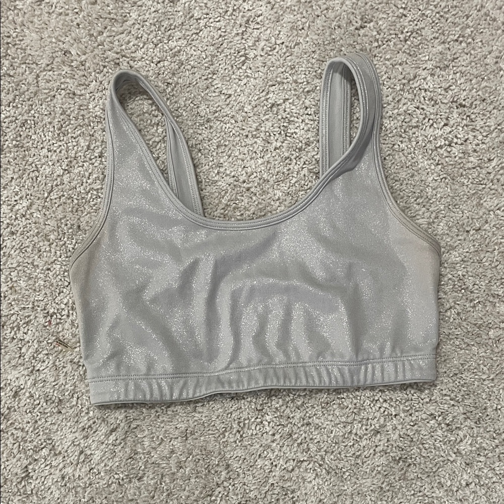 Silver Shimmer Sports Bra